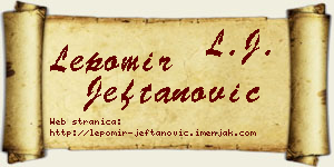 Lepomir Jeftanović vizit kartica